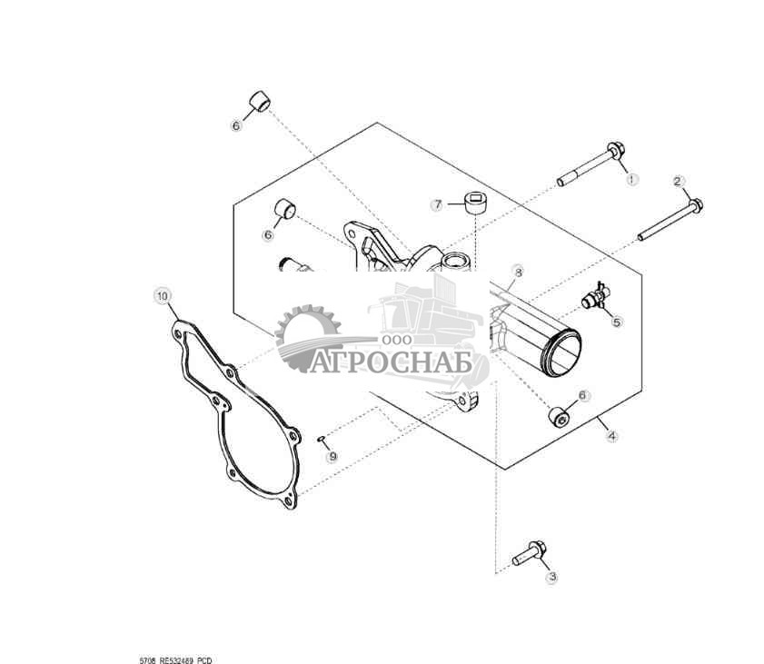 5708 Впуск водяного насоса 